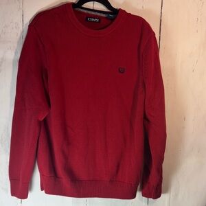 Chaps Men's Crewneck Sweater in Vibrant Red